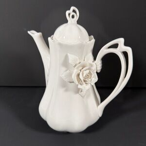 Grace Ivory Teapot with rose Design
